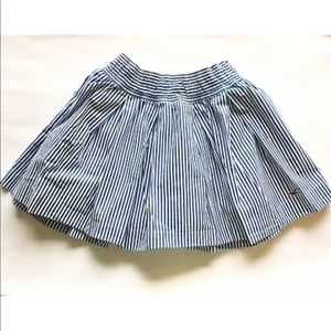 2/$20 Hollister Girls Pleated Mini Skirt Blue White Stripe Small